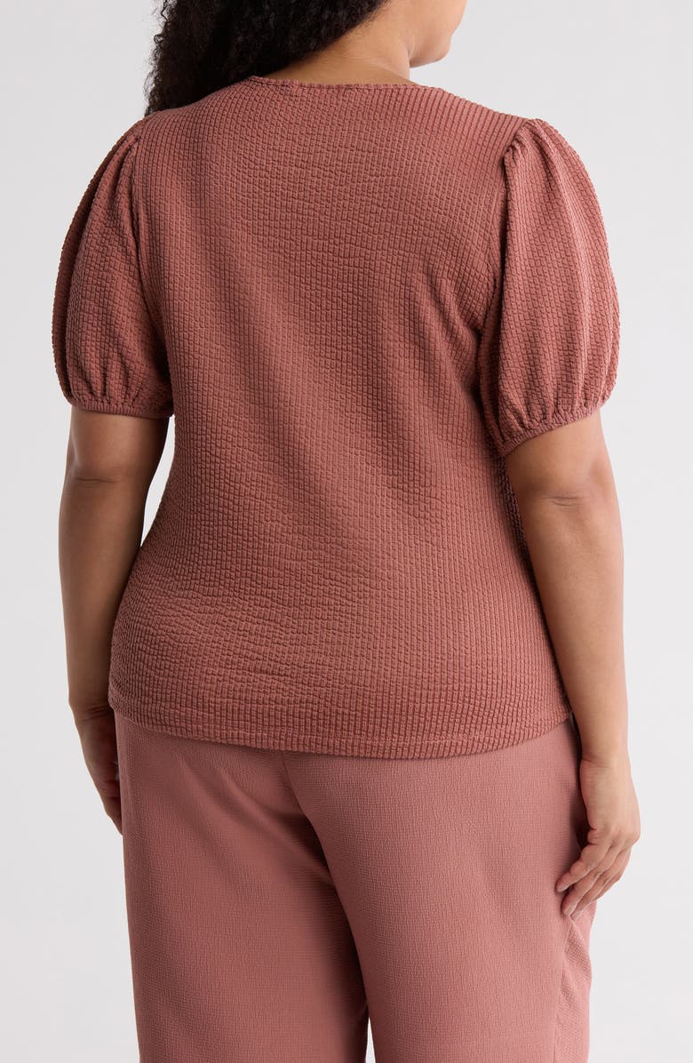 DR2 by Daniel Rainn Textured Puff Sleeve T-Shirt, Alternate, color, Q163 Washed Rouge