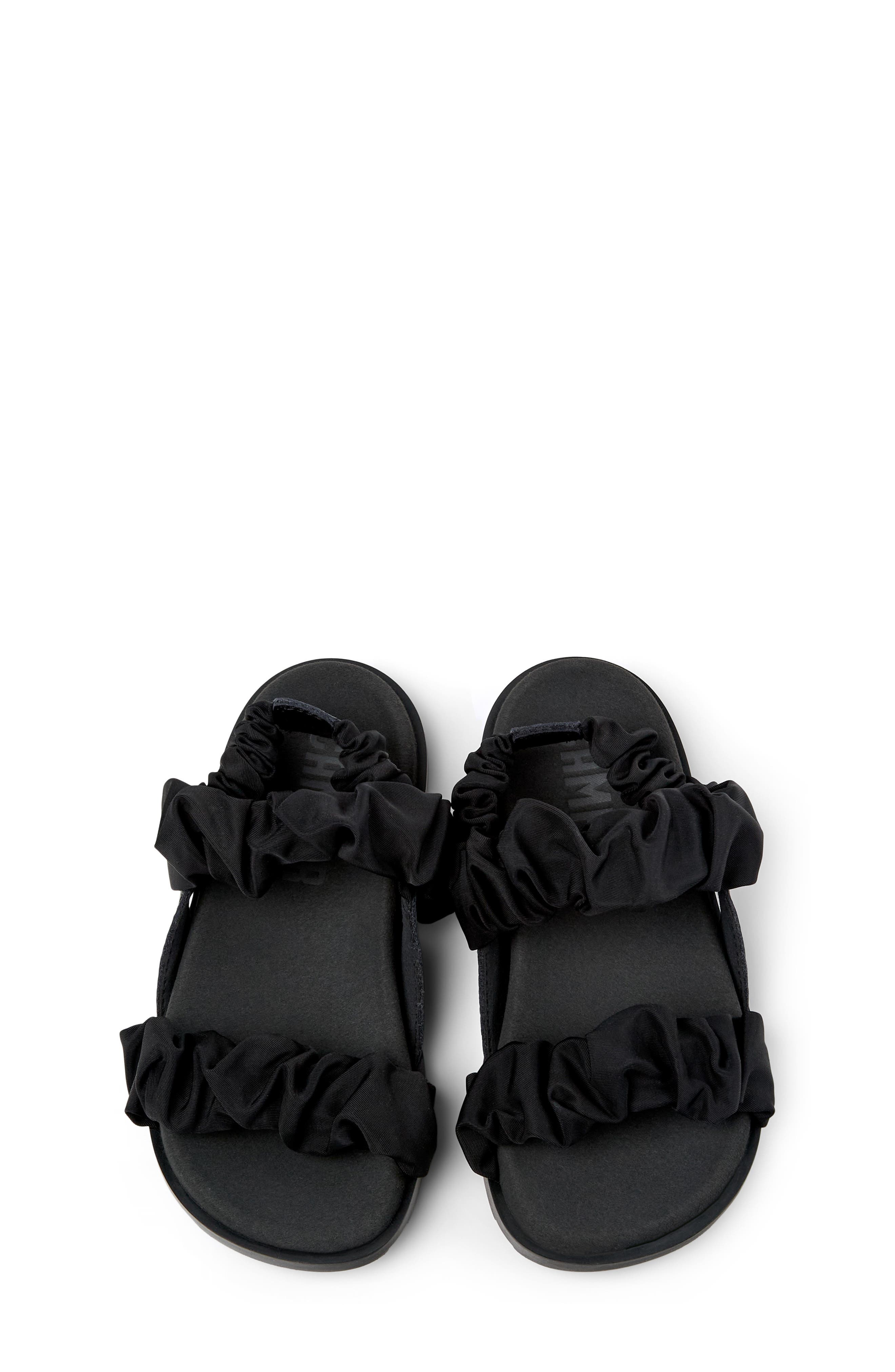 Camper Kids' Brutus Scrunch Slingback Sandal, Alternate, color, Black