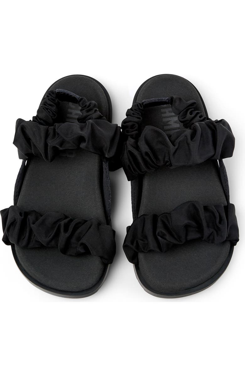 Camper Kids' Brutus Scrunch Slingback Sandal, Alternate, color, Black