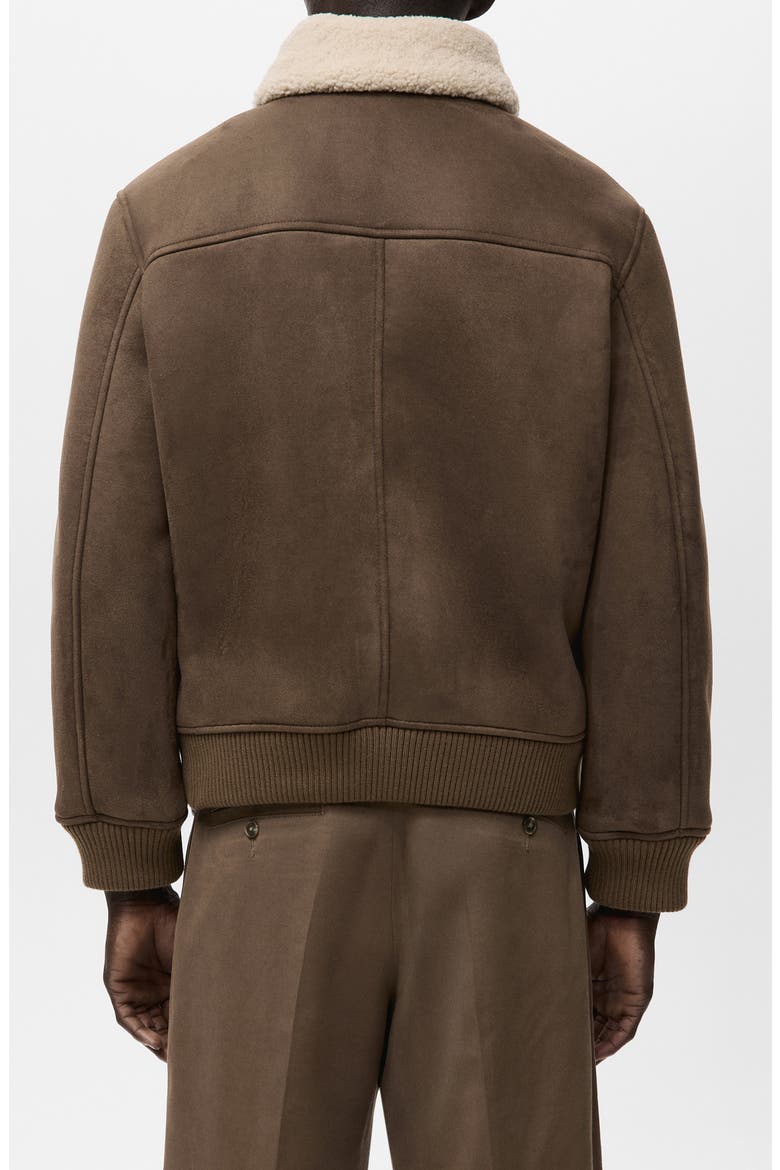 Faux Shearling Jacket, Alternate, color, MEDIUM BROWN