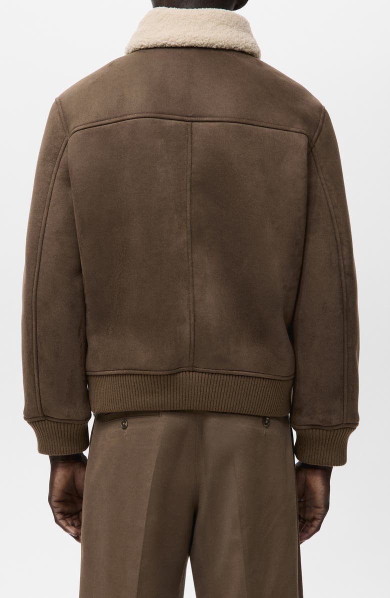 MANGO Faux Shearling Jacket, Alternate, color, Medium Brown