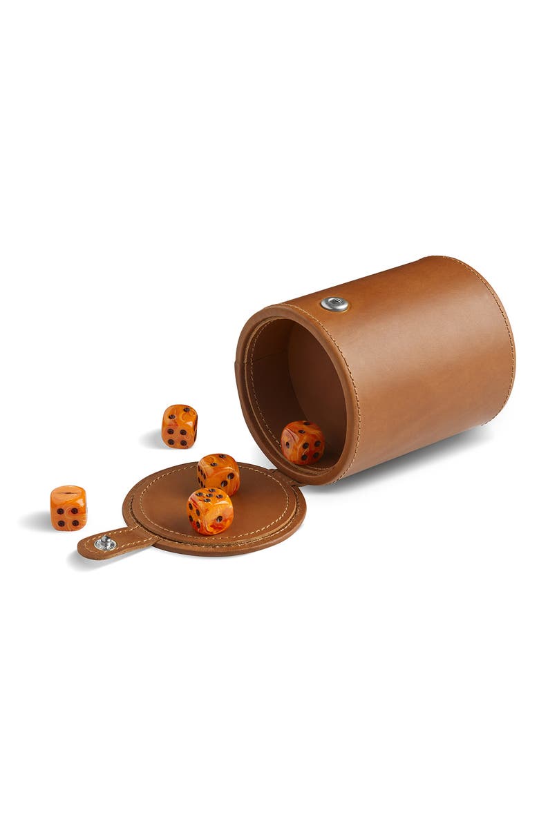 Shinola Leather Dice Cup & Dice, Alternate, color, 