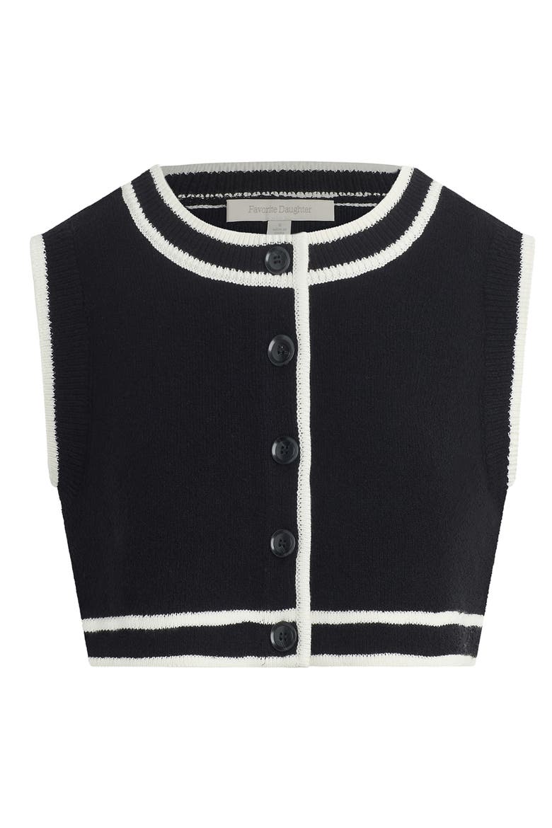 The Merideth Sweater Vest, Alternate, color, BLACK