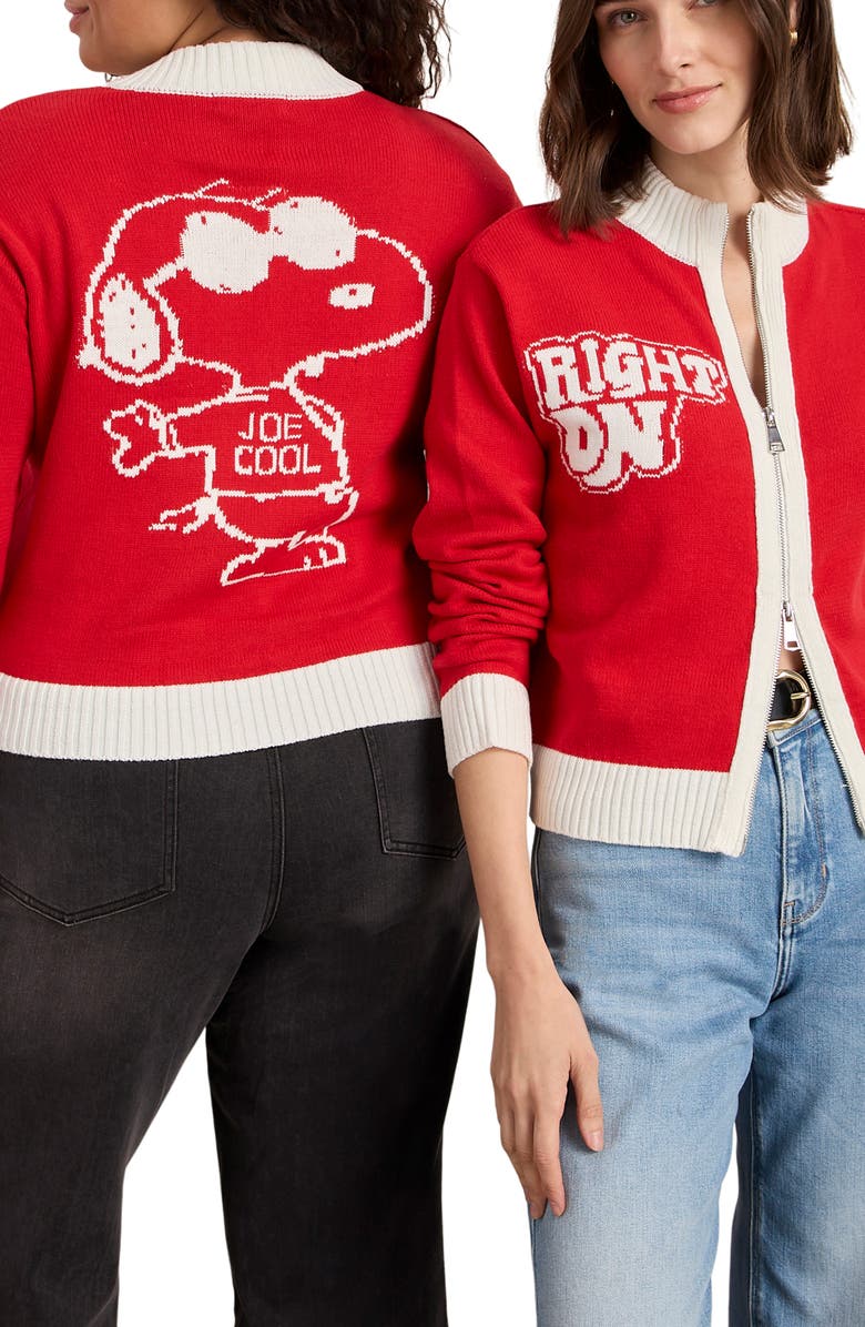 Sanctuary Joe Cool Zip Sweater, Alternate, color, Cherry Lacquer Red