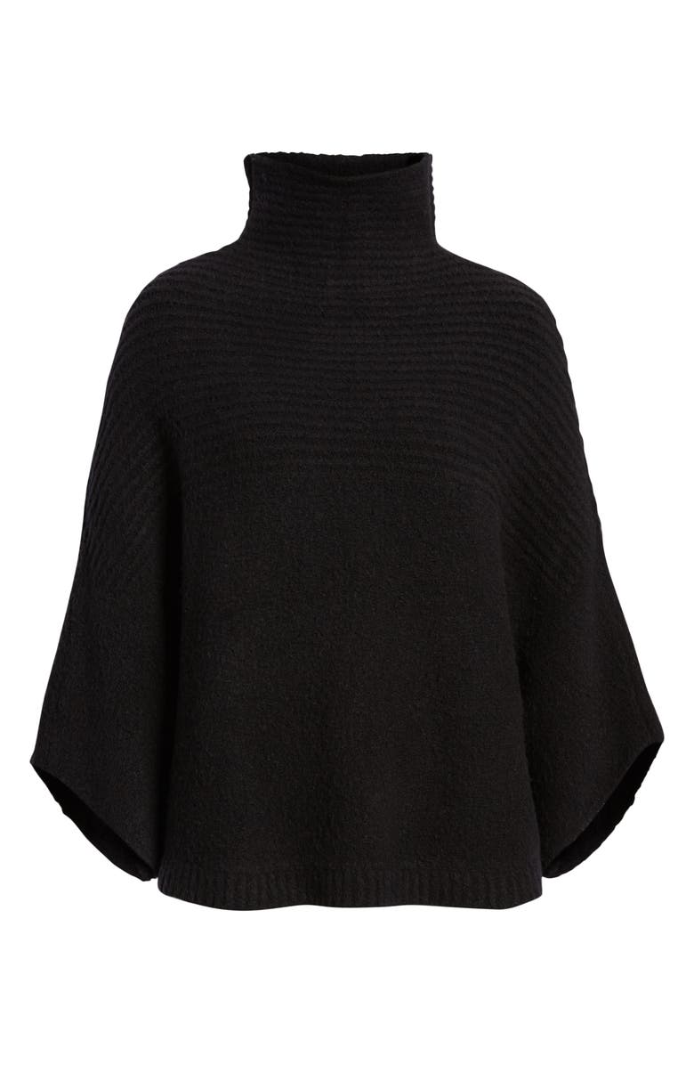 Caslon<sup>®</sup> Rib Knit Turtleneck Poncho, Alternate, color, 