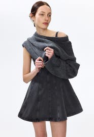 H&M Flared-skirt Denim Dress