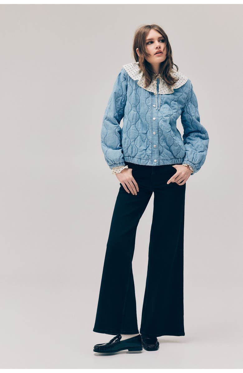 H&M Quilted Denim Jacket, Alternate, color, 