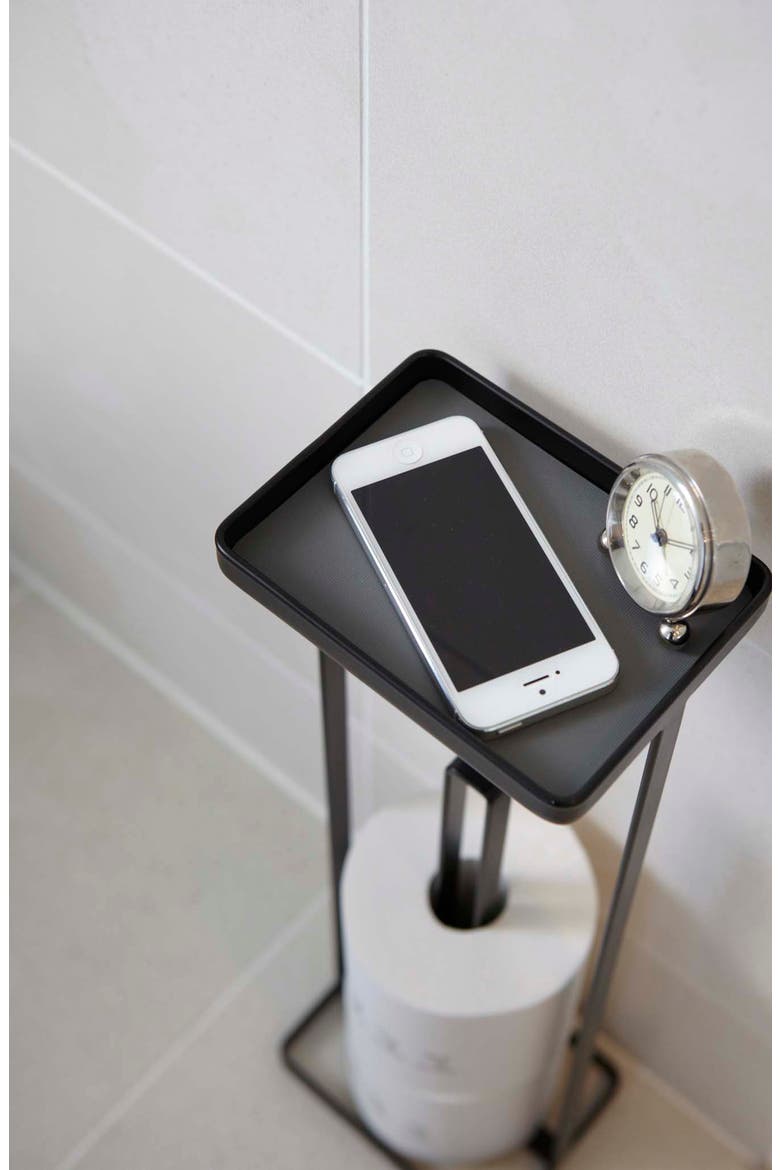 Toilet Paper Stand, Alternate, color, BLACK