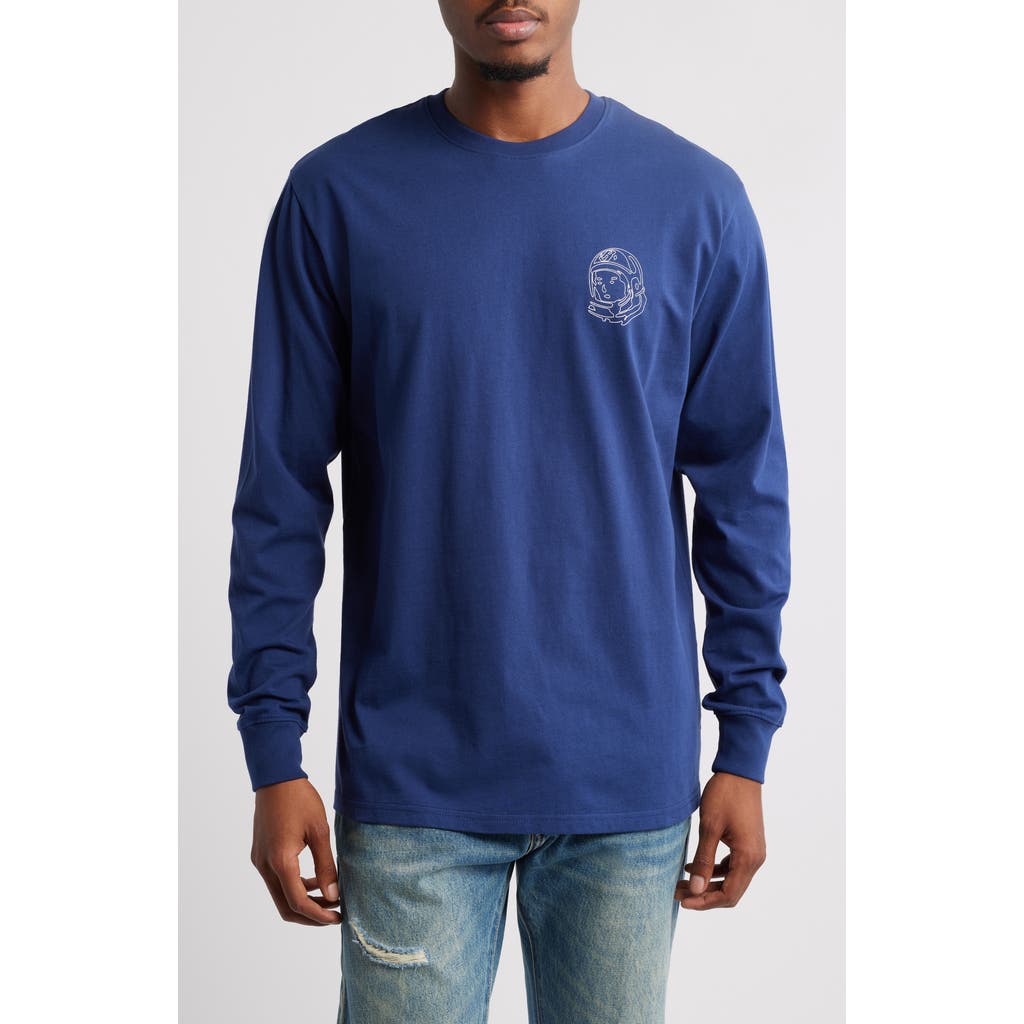 Billionaire Boys Club Line Helmet Long Sleeve Graphic T-shirt In Blue