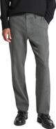 Vince Owen Athletic Fit Flat Front Mélange Dress Pants