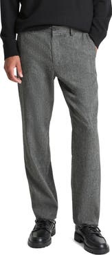 Vince Owen Athletic Fit Flat Front Mélange Dress Pants