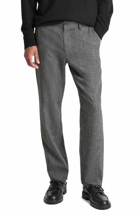 Vince Owen Athletic Fit Flat Front Mélange Dress Pants