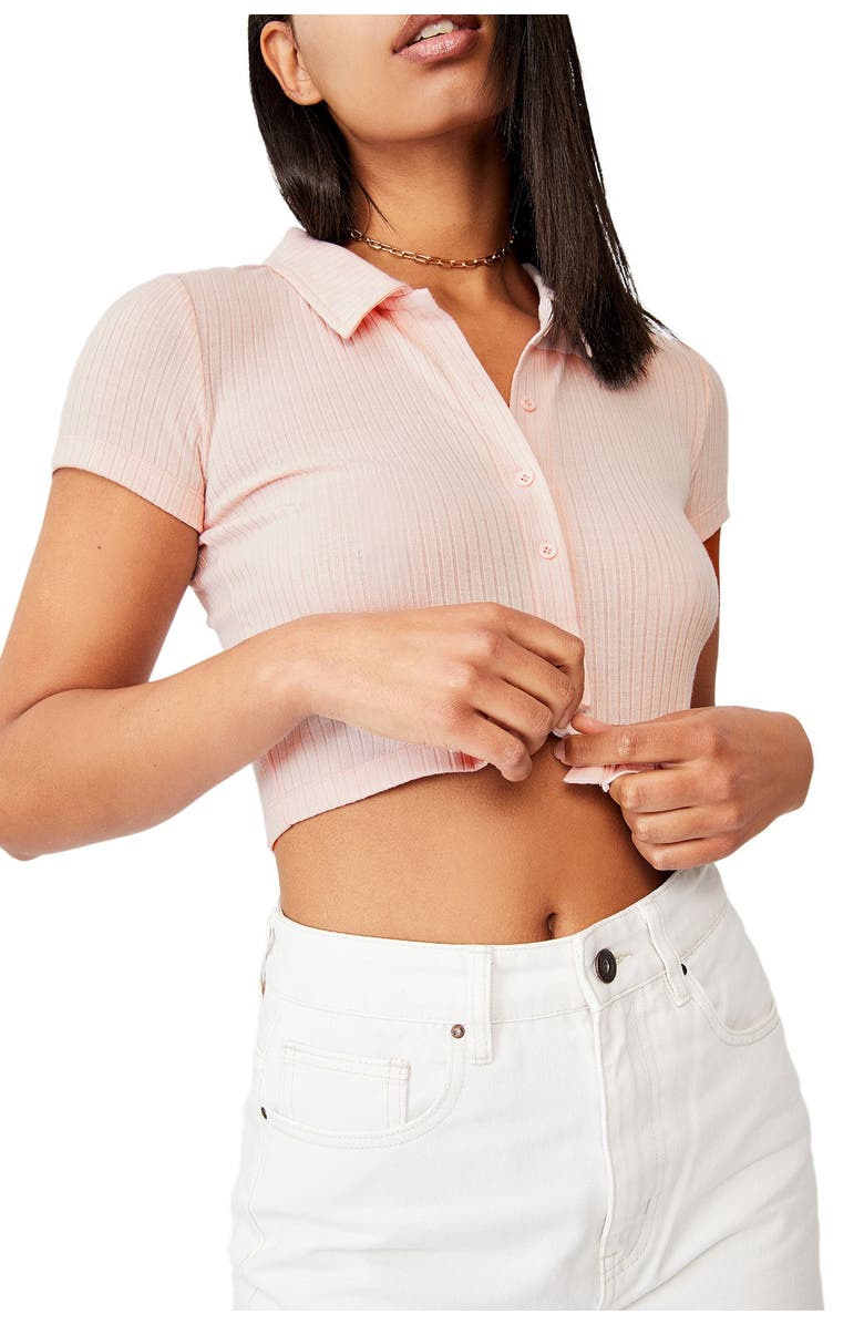 Cotton On Mila Polo Short Sleeve Top, Main, color,