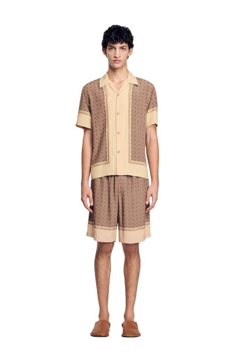 Short-sleeved patterned shirt