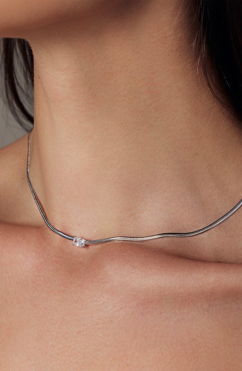 Bearfruit Jewelry Sterling Silver 18k Gold Plated Sena Necklace Holiday Gift Idea, Alternate, color, Silver