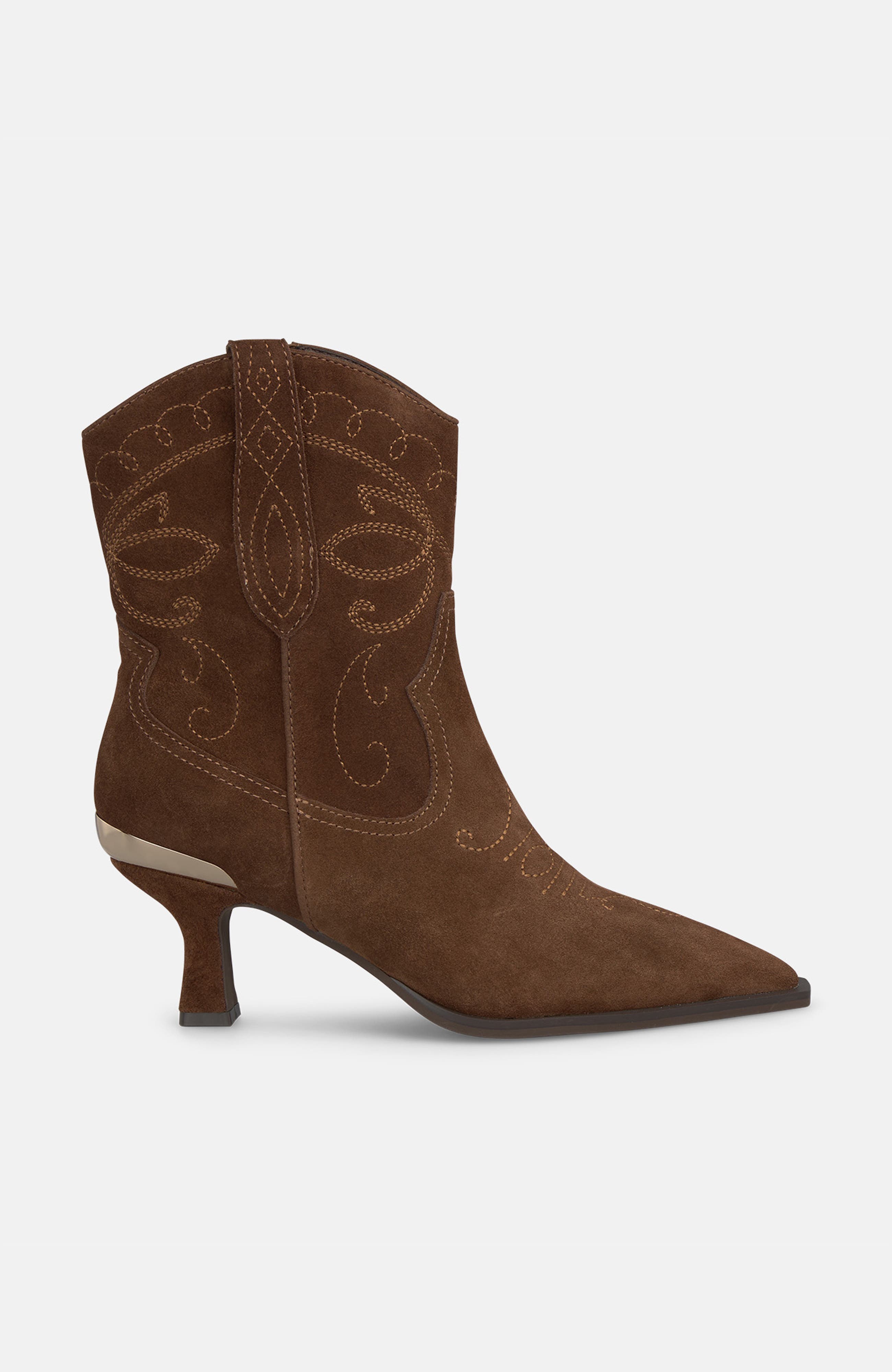 Embroidered Ankle Boot, Alternate, color, Camel