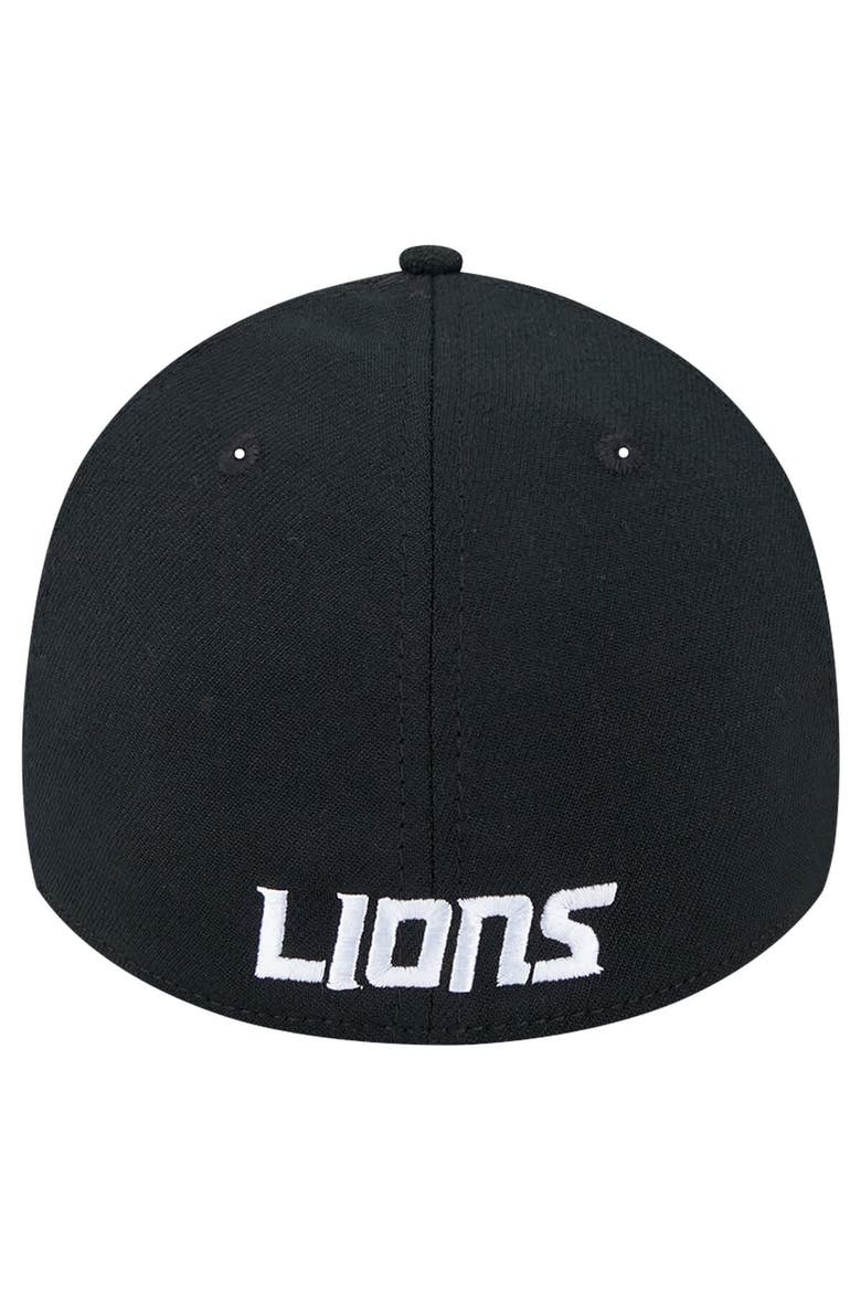 Men's New Era Black Detroit Lions Main 39THIRTY Flex Hat, Alternate, color, Black