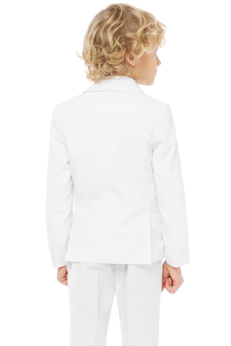 Kids' Two-Piece Suit & Clip-On Tie, Alternate, color, WHITE
