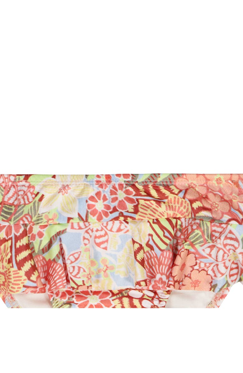 Roxy Rashguard Top & Bikini Bottoms Set, Alternate, color, Coral Multi