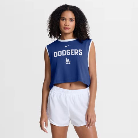 Women's Nike Royal Los Angeles Dodgers Primetime Loose Dri-FIT Cropped Tank Top