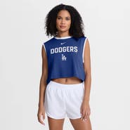 Nike Women's Nike Royal Los Angeles Dodgers Primetime Loose Dri-FIT Cropped Tank Top