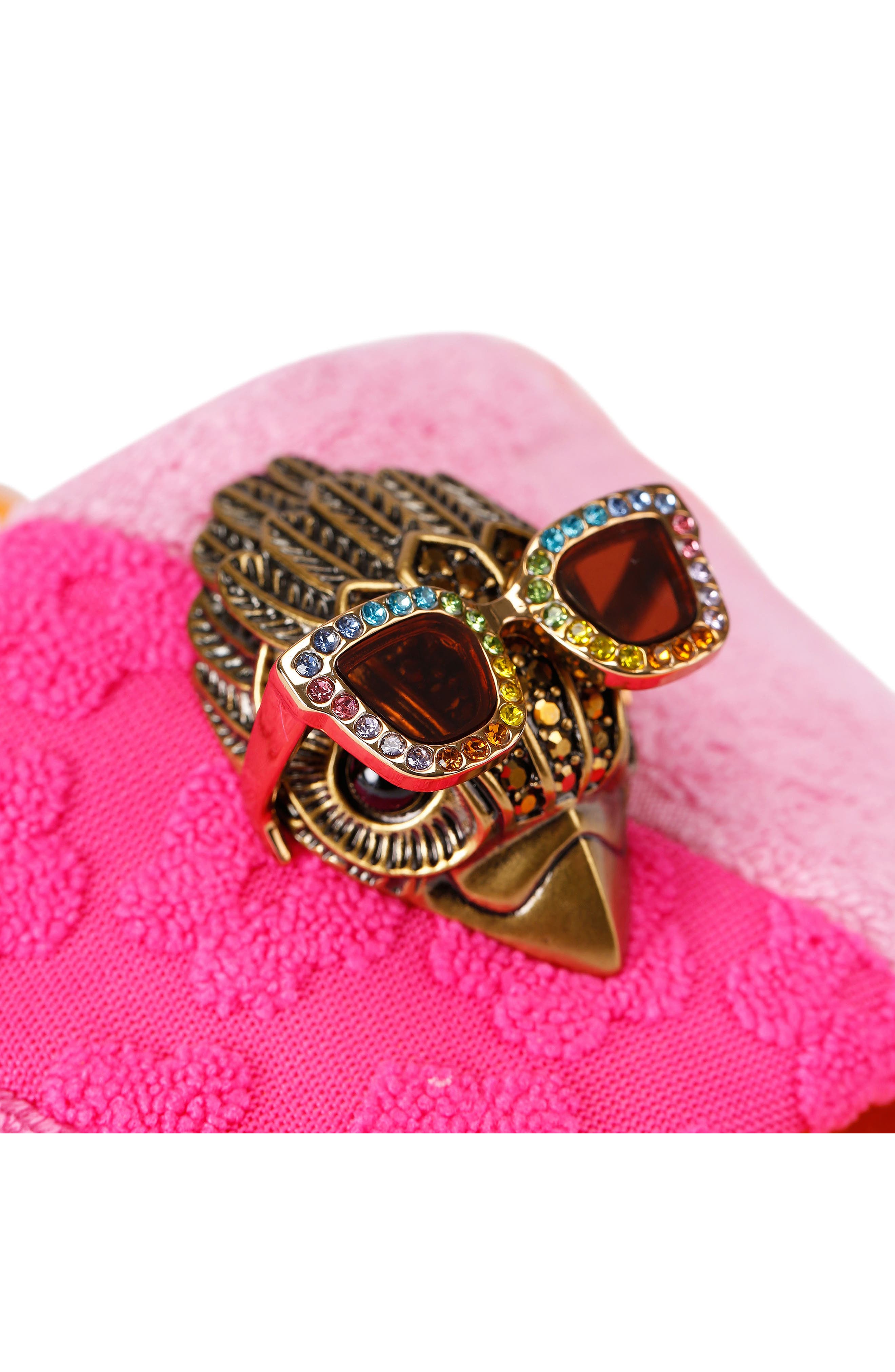 Meena Eagle Glitter Slide Sandal, Alternate, color, PINK MULTI