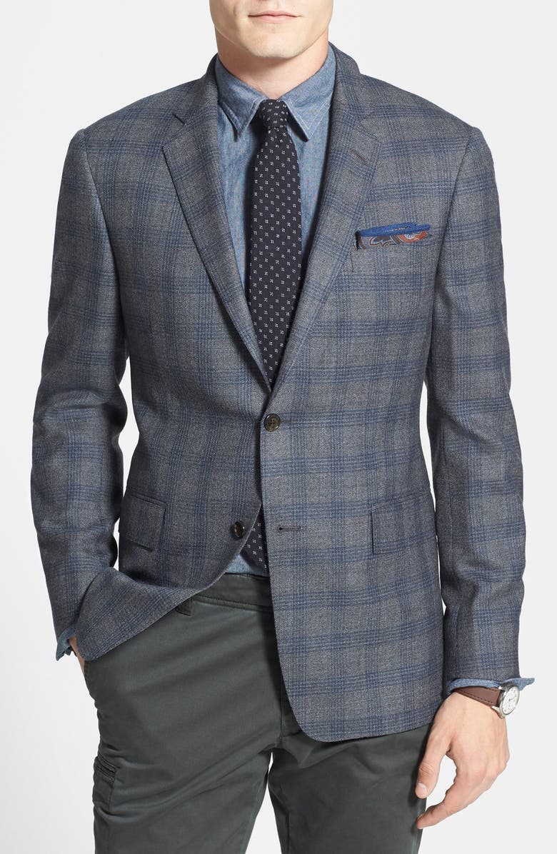 Todd Snyder White Label Trim Fit Plaid Sport Coat, Main, color,