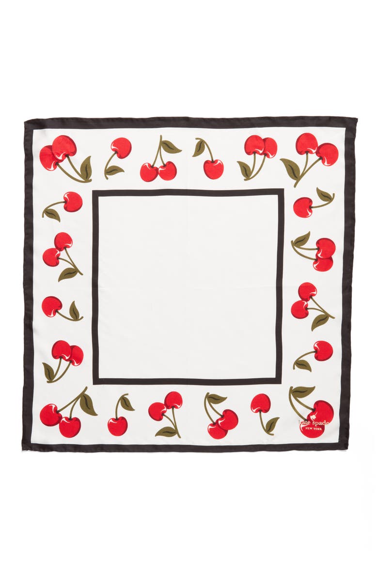cherry silk bandana, Alternate, color, CREAM
