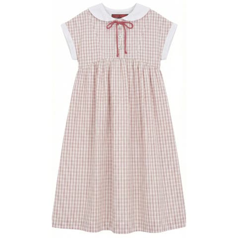 Sailor Collar Contrast Tie Maxi Dress (Toddler, Little Kid & Big Kid)