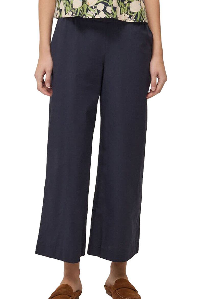 Poplin Culottes Trousers, Main, color, Blue