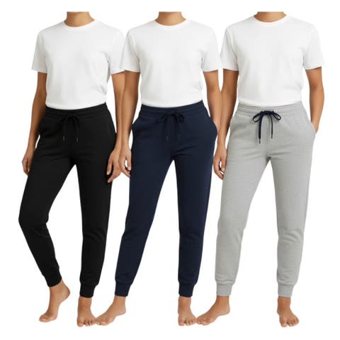 3 Pack Womens Ultra Soft Fleece Sweatpants Joggers