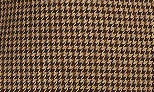 Vici Collection Noteworthy Houndstooth Check Ankle Flare Pants In Taupe