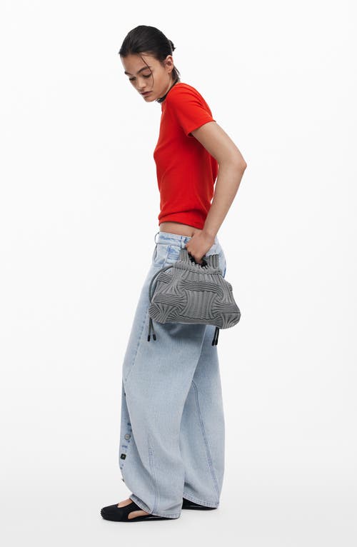 Desigual Textured Stretch Knit Bag In Black