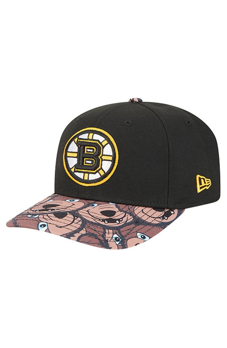 New Era Men's New Era Black Boston Bruins Mascot Visor 9SEVENTY Adjustable Hat, Alternate, color, Black