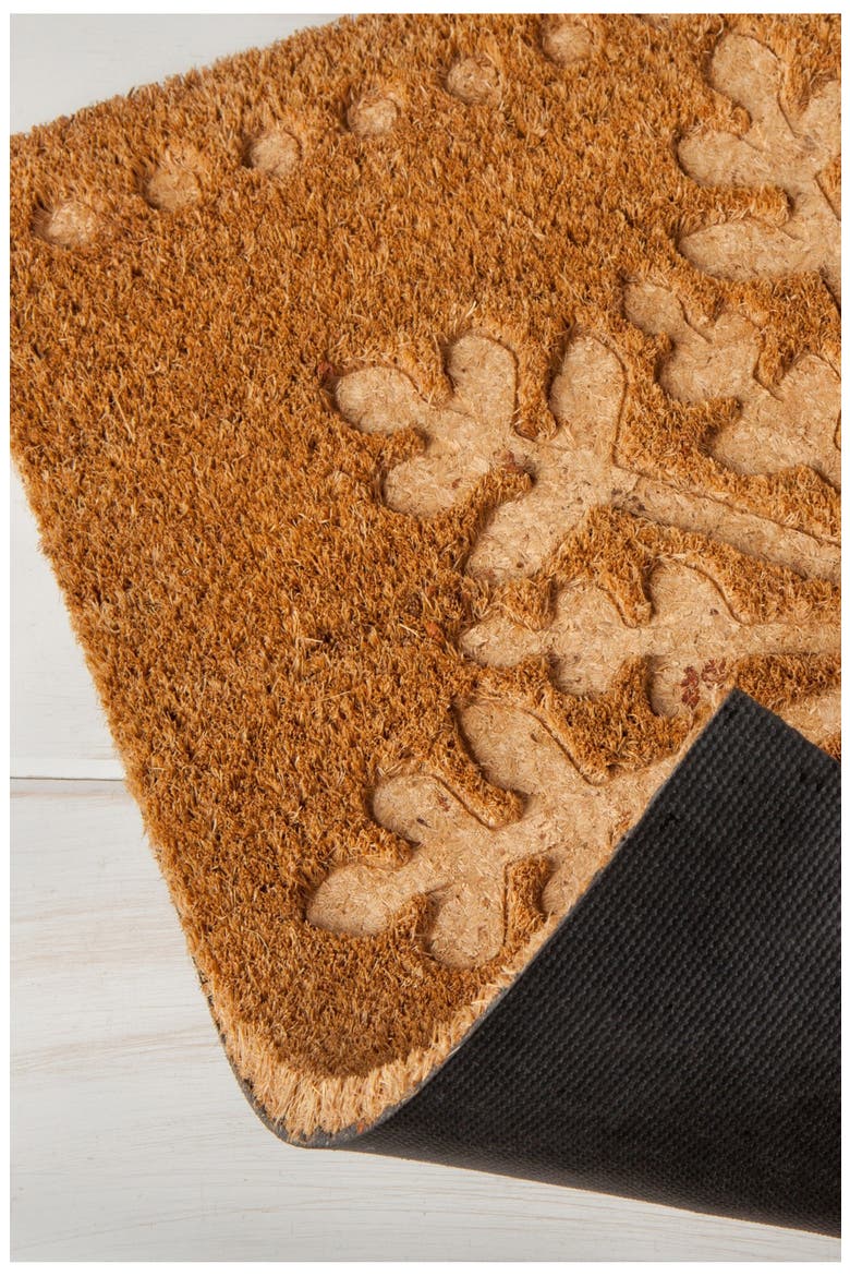 Christmas Snowflake Door Mat, Alternate, color, GOOD TIDINGS