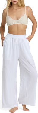 Billabong Follow Me Wide Leg Cotton Cover-Up Pants