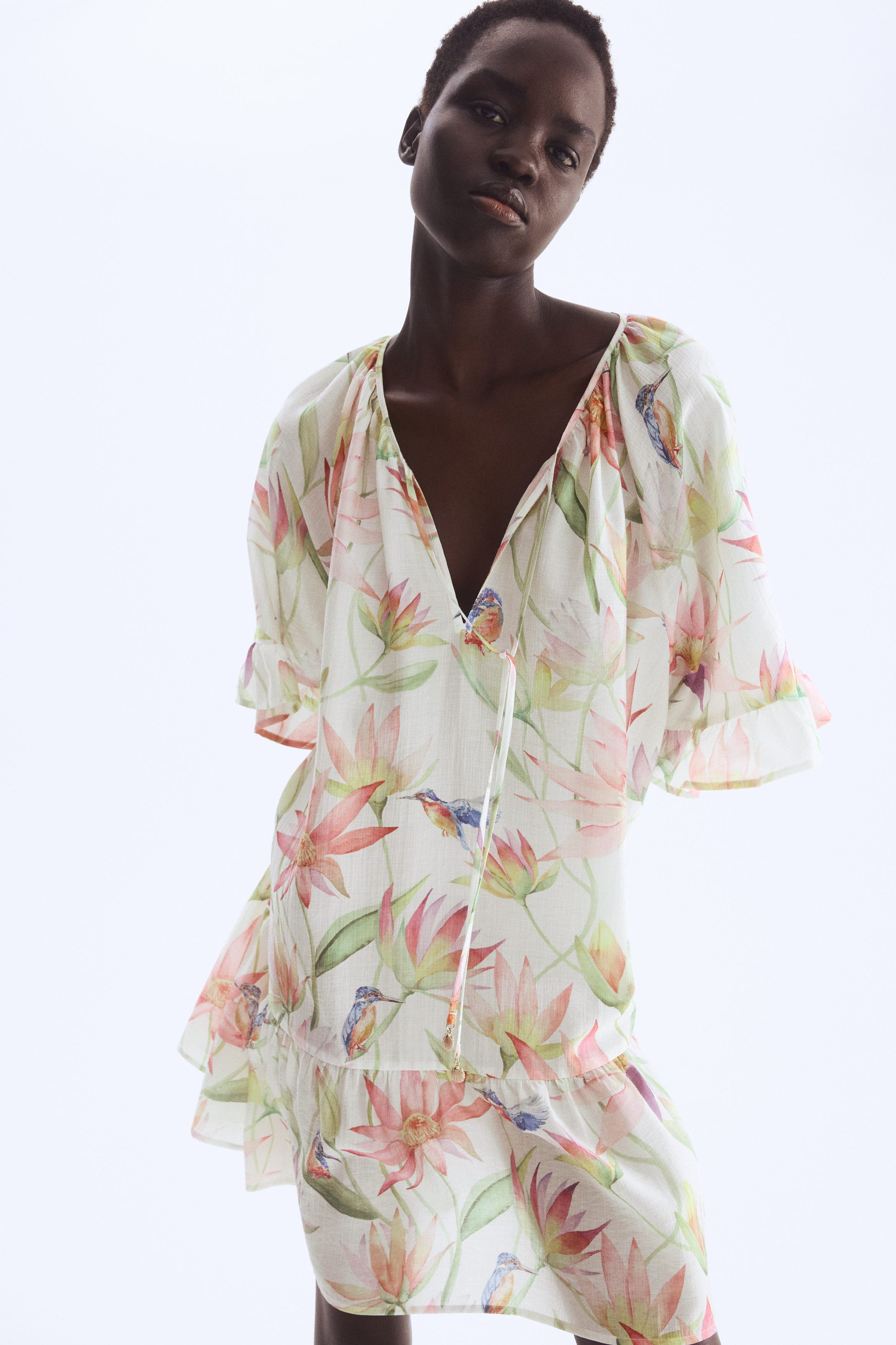 Tie-detail Tunic Dress - image 2