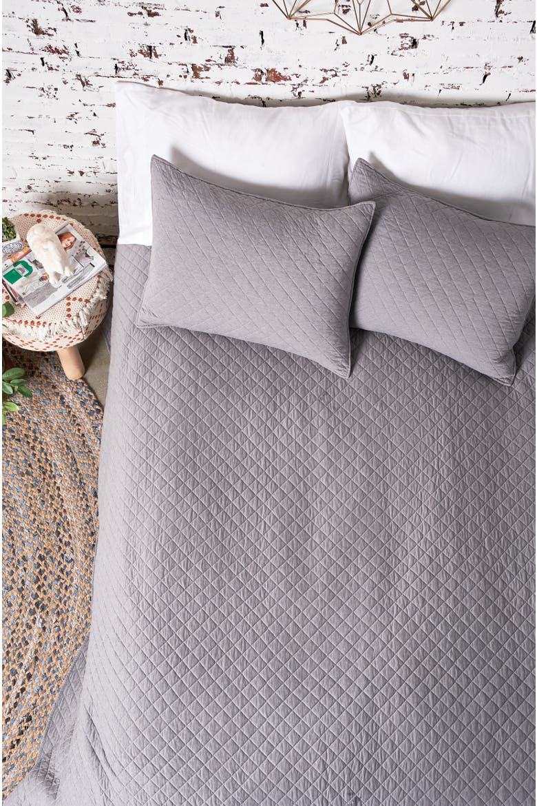 Jersey Gray Quilt, Alternate, color, Gray