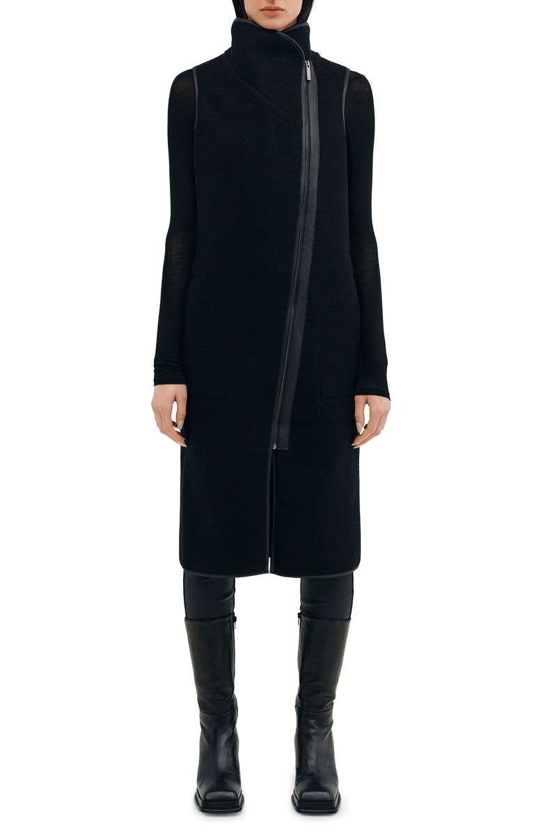 Marcella Kendra Virgin Wool Vest, Main, color, Black