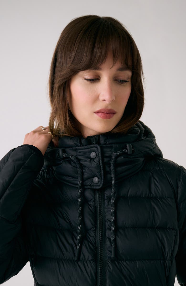 Lole Claudia Hooded Packable Down Jacket, Alternate, color, Black Beauty