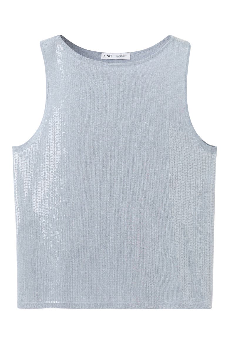 Sequins Sleeveless Knit Top, Alternate, color, SKY BLUE