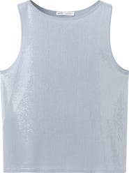 MANGO Sequins Sleeveless Knit Top