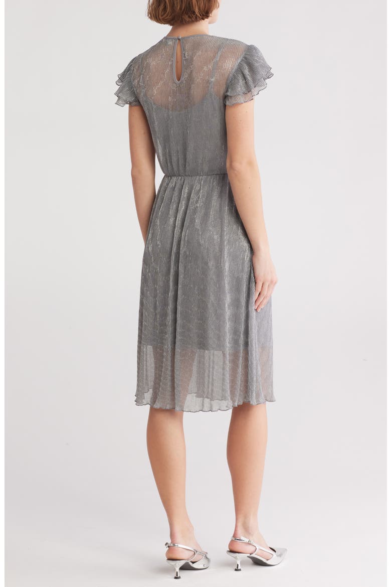 Short Sleeve Sparkle Dress, Alternate, color, SILVER