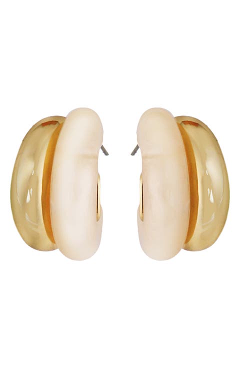 Double Hoop Post Earrings