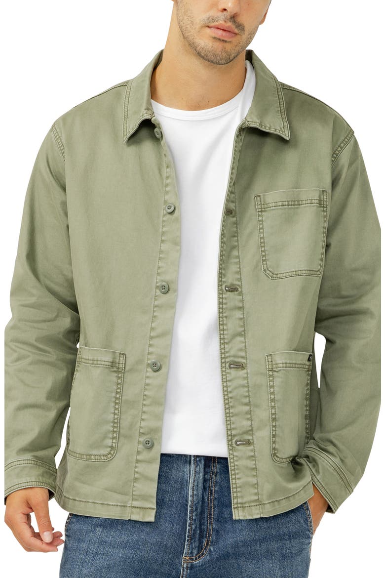 Cotton Twill Chore Jacket, Alternate, color, PALM GREEN