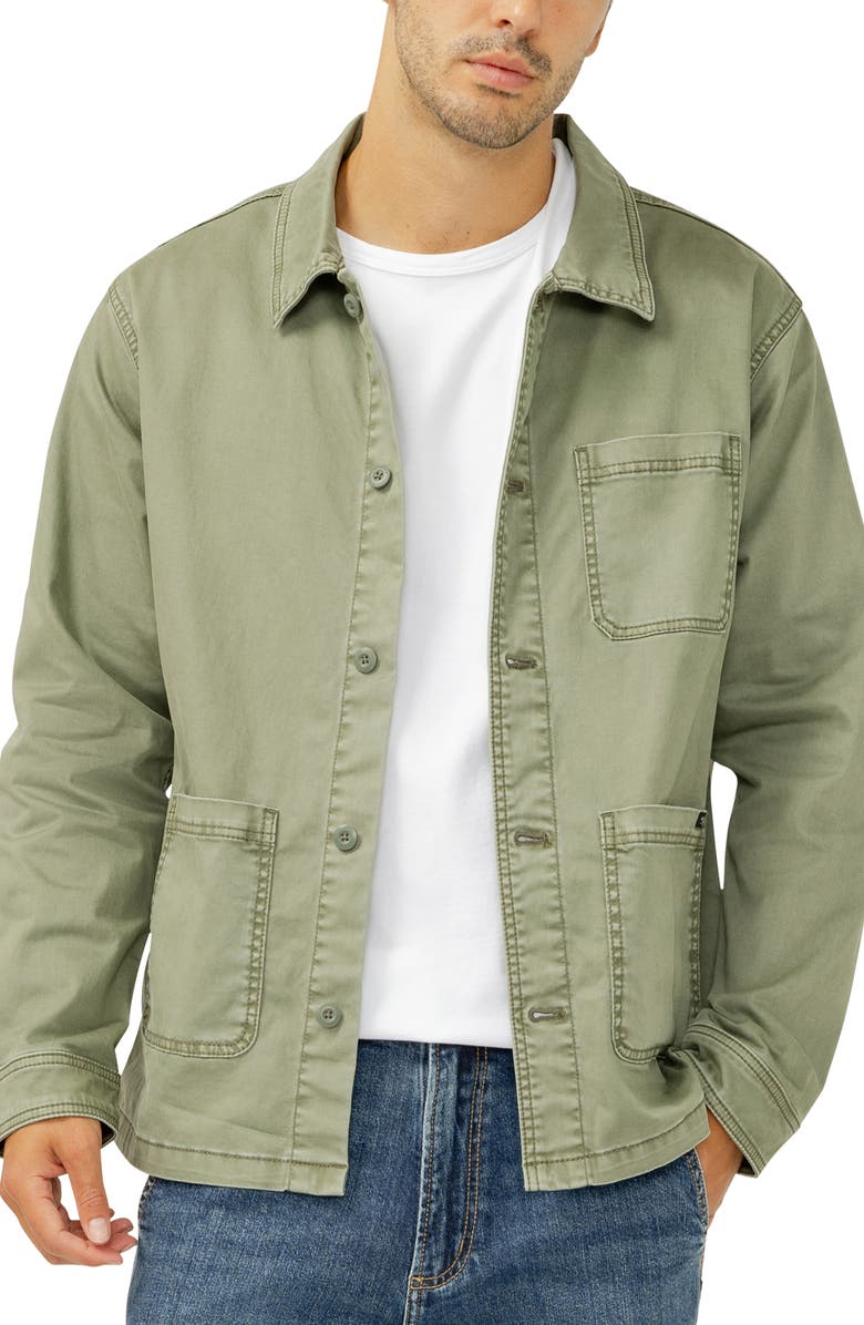 Silver Jeans Co. Cotton Twill Chore Jacket, Alternate, color, Palm Green