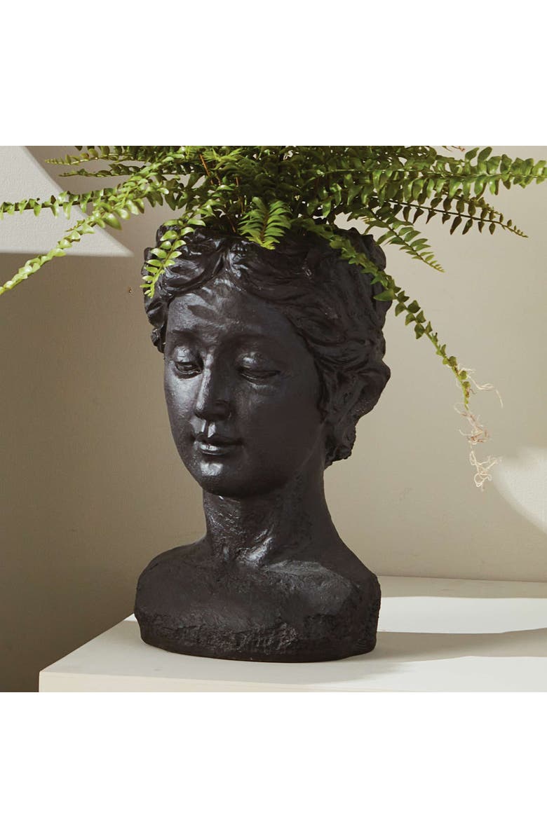 Napa Home & Garden Fibreclay Athena Planter, Alternate, color, Black