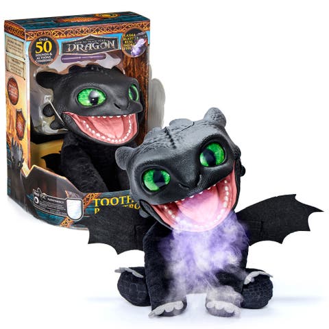 WOW! STUFF Toothless Puppetronic by RealFX 10" Plush 50+ Sounds Ages 6+ HTTYD