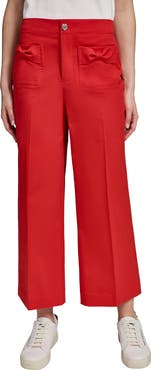 KARL LAGERFELD PARIS Bow Pocket Crop Pants