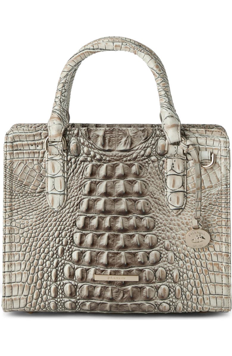 Brahmin Cami Croc Embossed Leather Satchel, Main, color,